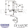 Grohe Tenso Single-Lever Basin Mixer Dimensions