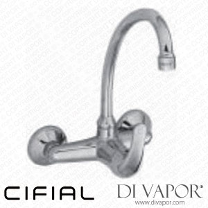 Cifial 32445NT-625 Nova Golfe Kitchen Wall Mount Single Lever Mixer with High Swivel Spare Parts