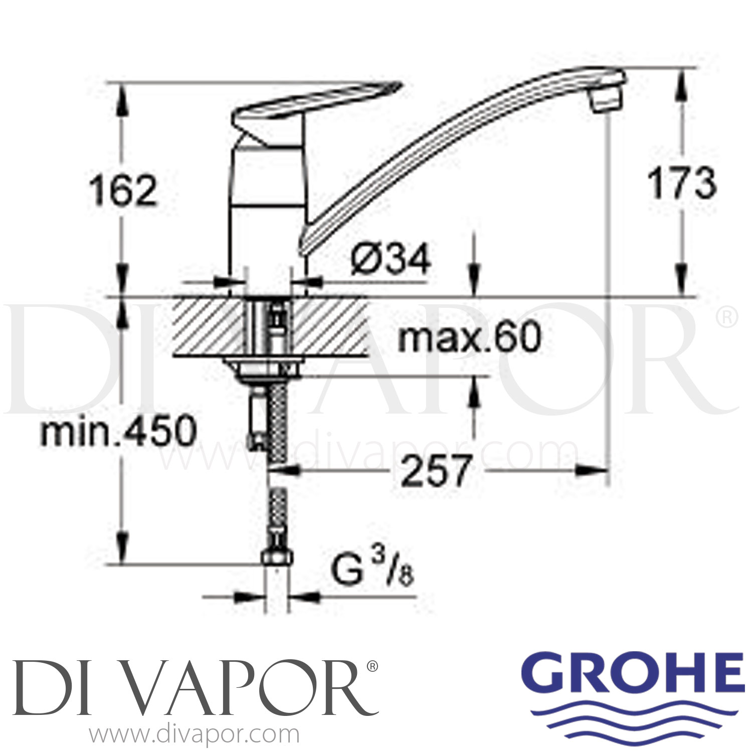 Grohe 32450000 Touch SingleLever Sink Mixer Tap Spare Parts