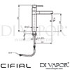 Cifial Techno K6 Single Lever Ext Body Kitchen Mixer Tap Dimensions
