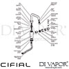 Cifial 32456TH KT05 Kitchen Tap with Swivel Spout Dimension