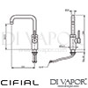 Cifial 32456TH KT05 Kitchen Tap with Swivel Spout Dimensions