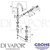 Grohe 32457 Mixer Spare Tech Diagram