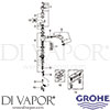 Grohe 32459EN0 Mixer Spare Tech Diagram