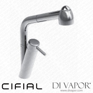 Cifial 32461SE Single Lever Kitchen Mixer Tap with Swivel Spout and Extendable Spray Spare Parts