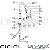 Cifial 32463TH KT03 Kitchen Tap with Extendable Spray and Swivel Spout Dimension