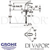 Grohe Eurosmart Basin Mixer Tap Dimensions