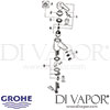 Grohe Eurostyle Cosmopolitan Single-Lever Basin Mixer S-Size Spares