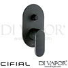 Cifial 32470EM Emmie Chrome Black Concealed Manual Bath Shower Mixer Spare Part