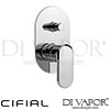 Cifial 32470EM Emmie Chrome Black Concealed Manual Bath Shower Mixer Spare Parts