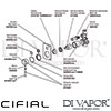 Cifial 32470MI-X11 PVD X11 Concealed Manual Bath Shower Mixer Tap Dimension