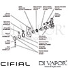 Cifial 32470MI-X20 PVD X20 Concealed Manual Bath Shower Mixer Dimension