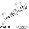 Cifial Optimal Single Lever Wall-Mounted Bath Shower Mixer Dimension