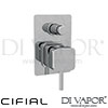 Cifial 32470QD Mini Square Concealed Manual Bath Shower Mixer Spare Parts