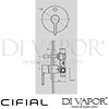 Cifial Style L 20B Single Lever Wall-Mounted Bath Shower Dimensions