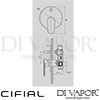 Cifial Style H 20C Wall-Mounted Single Lever Bath Shower Mixer Dimensions