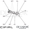 Cifial 32470SF Adele Concealed Manual Bath Shower Mixer Dimension