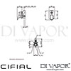 Cifial 32470SF Adele Concealed Manual Bath Shower Mixer Dimensions