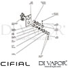 Cifial 32473MI Mini Round Concealed Manual Bath Shower Mixer Dimension