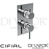 Cifial 32473MI Mini Round Concealed Manual Bath Shower Mixer Spare Parts