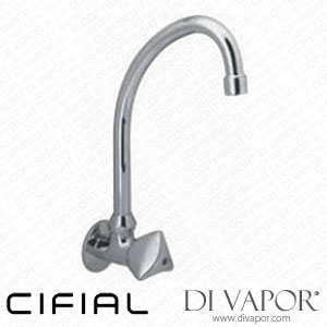Cifial 32505CP-625 Oliva 1 Wall Tap with High Swivel Spout and Aerator Spare Parts