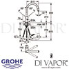 Grohe Minta Single-Lever Sink Mixer Dimensions