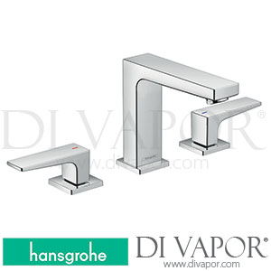Hansgrohe 32514000 Metropol 3-Hole Basin Mixer 110 with Lever Handles and Push-Open Waste Set >04/17 Spare Parts