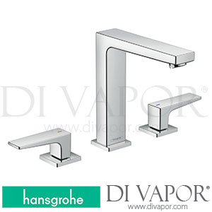 Hansgrohe 32515000 Metropol 3-Hole Basin Mixer 160 with Lever Handles and Push-Open Waste Set >04/17 Spare Parts