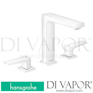 Hansgrohe 32515700 Metropol 3-Hole Basin Mixer 160 with Lever Handles and Push-Open Waste Set >11/19 Spare Parts