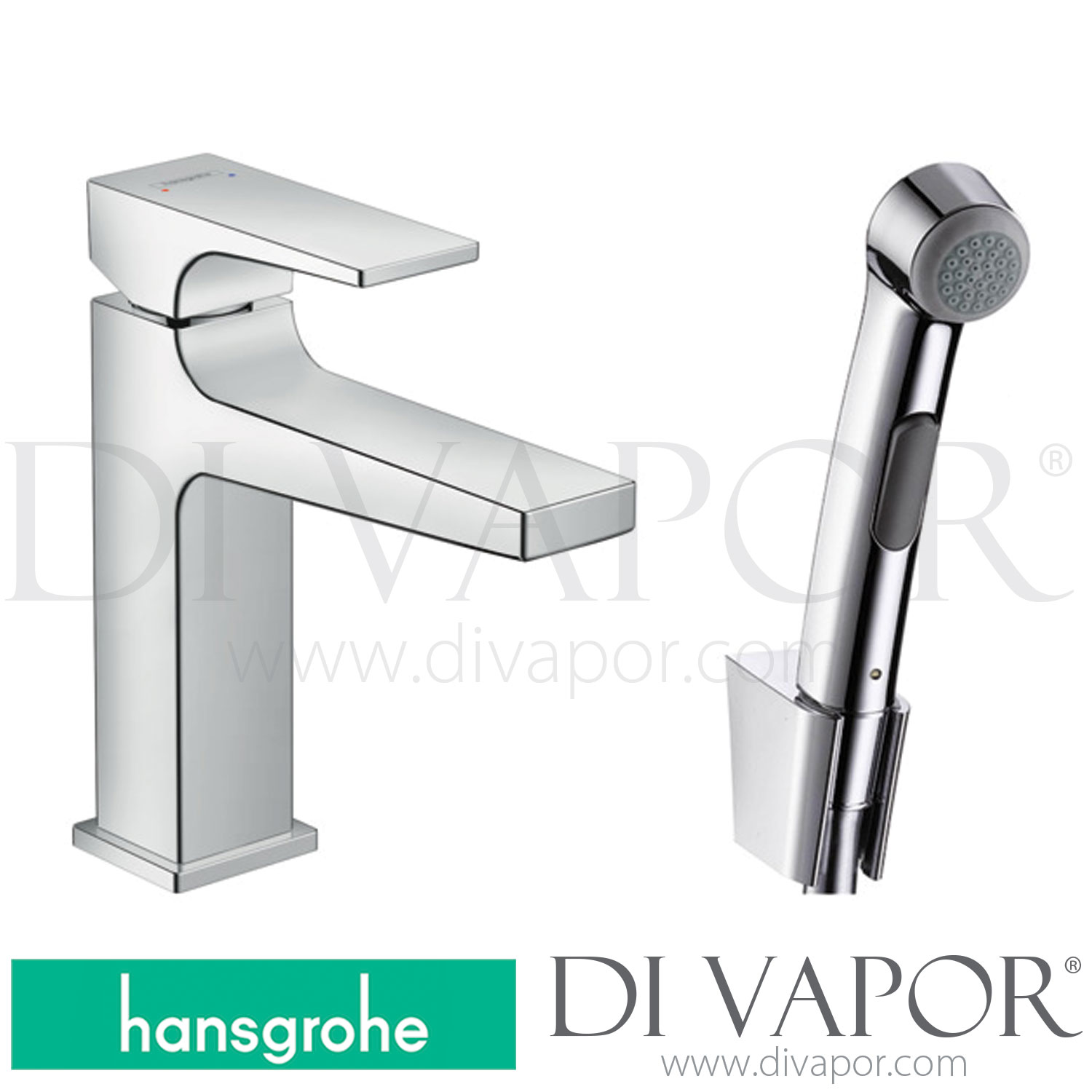 Hansgrohe 32522000 Metropol Single Lever Basin Mixer with Lever Handle