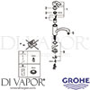 Grohe 32534002 Mixer Spare Tech Diagram