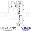 Grohe 32543001 Mixer Spare Tech Diagram