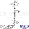 Grohe 32545001 Mixer Spare Tech Diagram