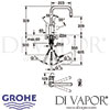 Grohe Eurodisc Cosmopolitan Single-Lever Sink Mixer DN 15 Tap Dimensions