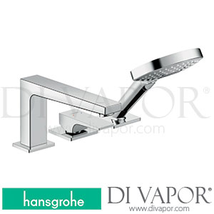 Hansgrohe 32551000 Metropol 3-Hole Rim Mounted Single Lever Bath Mixer with Lever Handle >04/17 Spare Parts