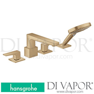 Hansgrohe 32553147 Metropol 4-Hole Rim Mounted Bath Mixer with Lever Handles >03/20 Spare Parts