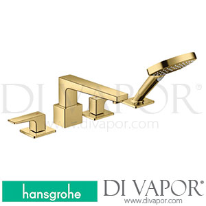 Hansgrohe 32553997 Metropol 4-Hole Rim Mounted Bath Mixer with Lever Handles >03/20 Spare Parts