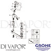 Grohe 32559001 Mixer Spare Tech Diagram
