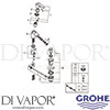 Grohe 32560001 Mixer Spare Tech Diagram