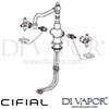 Cifial 32600ED KT94 Traditional Kitchen Tap with Swivel Spout Dimension