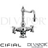 Cifial 32600ED KT94 Traditional Kitchen Tap with Swivel Spout Spare Parts