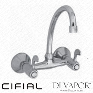Cifial 32600HPY-625 Exposed Wall Mixer with Swivel Spout Spare Parts
