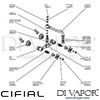 Cifial 32603EDH KT95 Traditional Wall Mounted Kitchen Tap with 229mm Swivel Spout Dimension