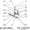 Cifial 32604EDH KT96 Traditional Wall Mounted Kitchen Tap with Swivel Spout Dimension