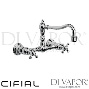 Cifial 32604EDH KT96 Traditional Wall Mounted Kitchen Tap with Swivel Spout Spare Parts