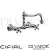Cifial 32604EDH KT96 Traditional Wall Mounted Kitchen Tap with Swivel Spout Spare Parts