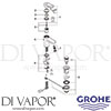 Grohe 32612 Spare Tech Diagram