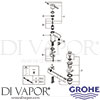 Grohe 32612003 Mixer Spare Tech Diagram
