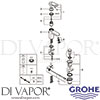 Grohe 3261200E Mixer Spare Diagram