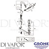Grohe 32628A01-GEN1 Mixer Spare Tech Diagram
